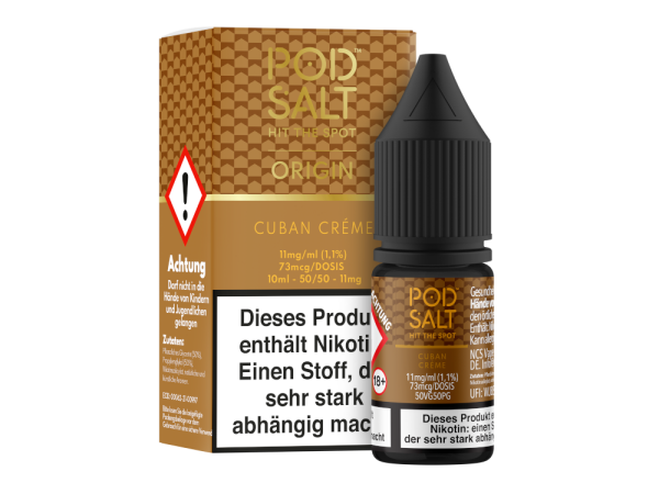 Pod Salt Origin - Cuban Creme - Nikotinsalz Liquid 11 mg/ml 5er Packung