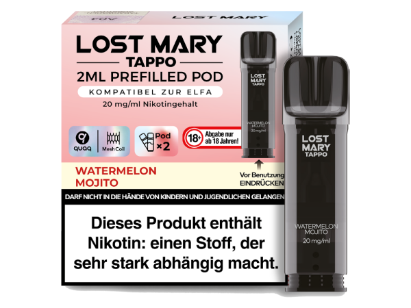 Lost Mary - Tappo Pod Watermelon Mojito 20 mg/ml (2 Stück pro Packung)