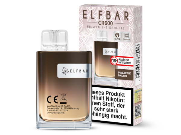 Elfbar - CR600 Einweg E-Zigarette - Pineapple Mojito 20 mg/ml